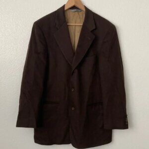 Loro Piana Mens Nordstrom 100% Cashmere Brown Suit Jacket - Tailored Fit